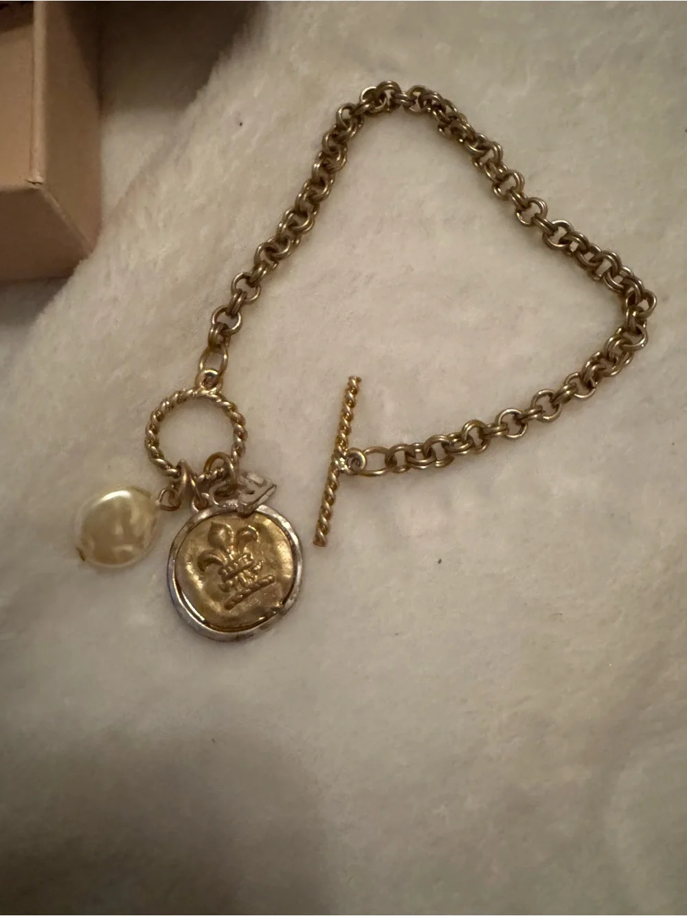 Gold Charm Toggle Bracelet - Women’s Fashion Jewelry